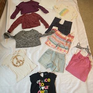 Old Navy, Hanes, Cat & Jack Girl’s Shirts,‎ PJs, Camis, Denim Shorts, Size M (8)